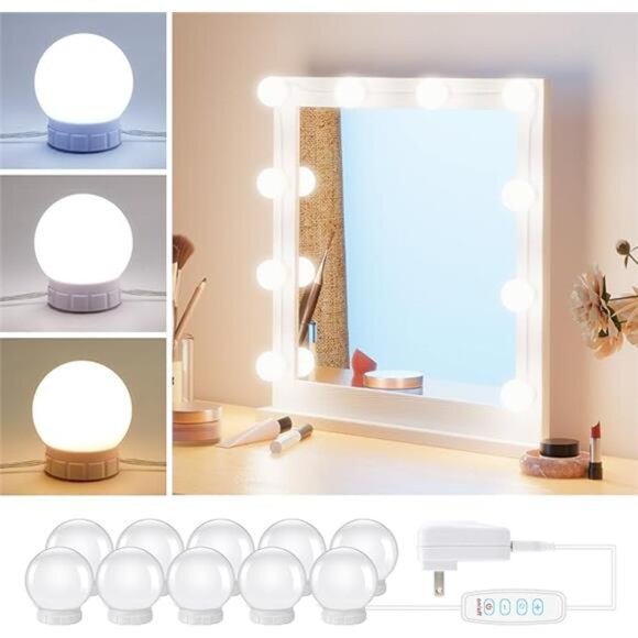 Hollywood Style Led Vanity Mirror Lights Kit - Vanity Lights Have 10 Dimmable - Picture 7 of 7